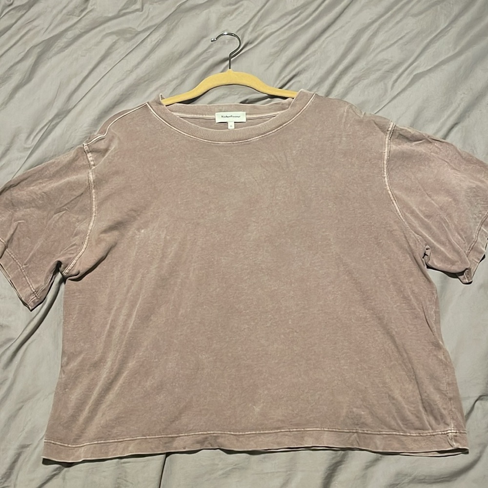 Richer Poorer Women’s Relaxed Crop Tee, Plum Smoke, XL